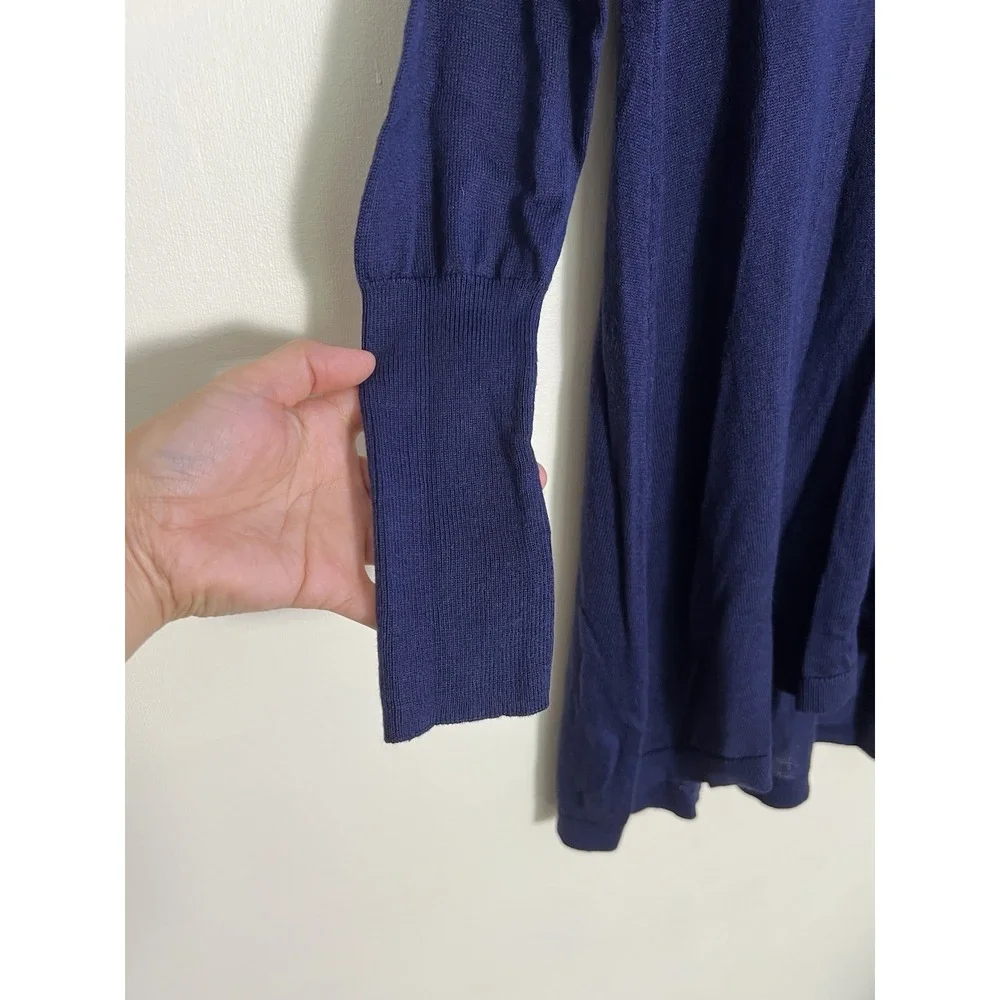 Apt.9 Womens Long Sleeve Top Navy Blue Large Soft Casual Outdoor V-Neck Stretchy
